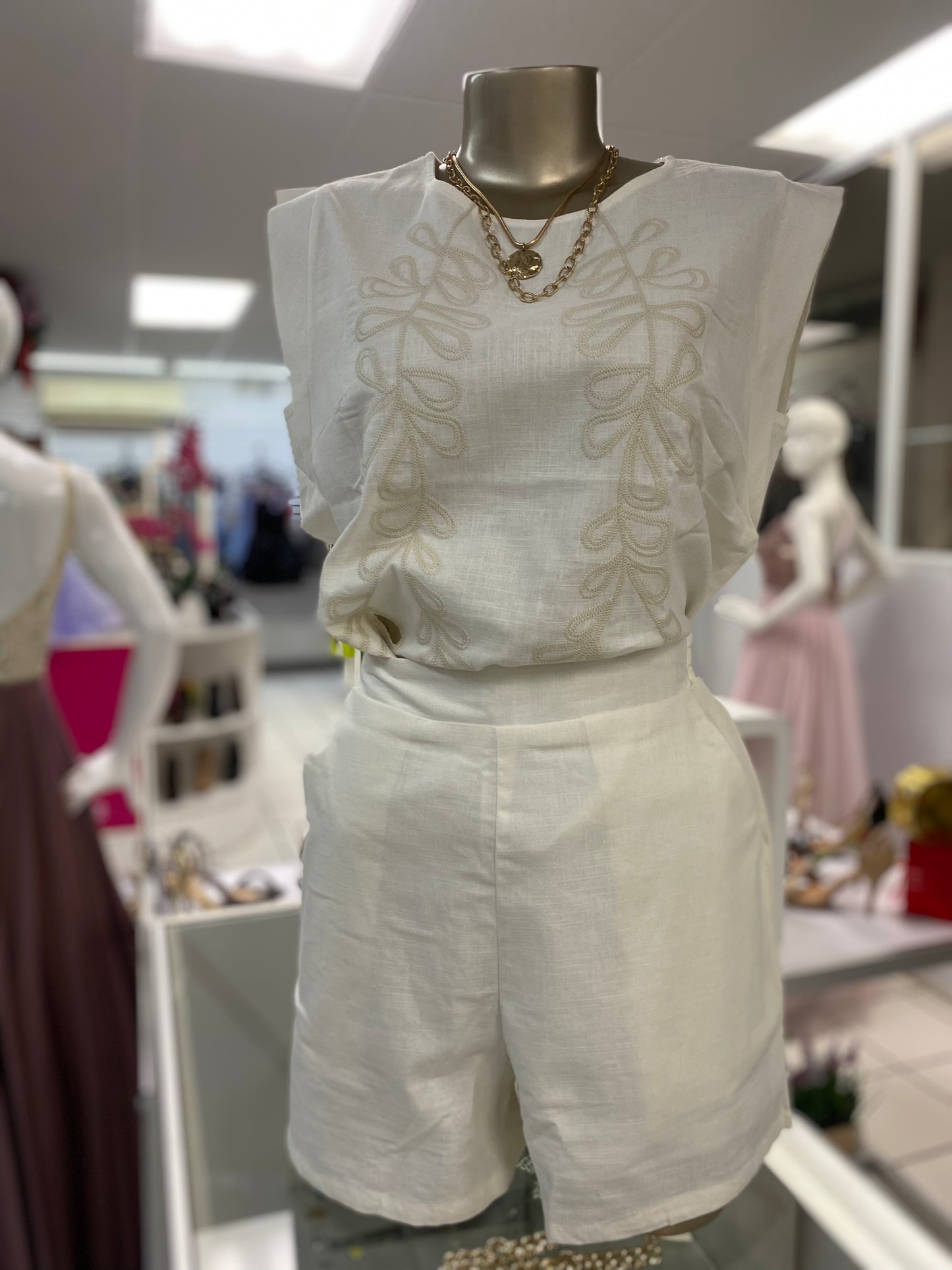Bone white Cotton Set
