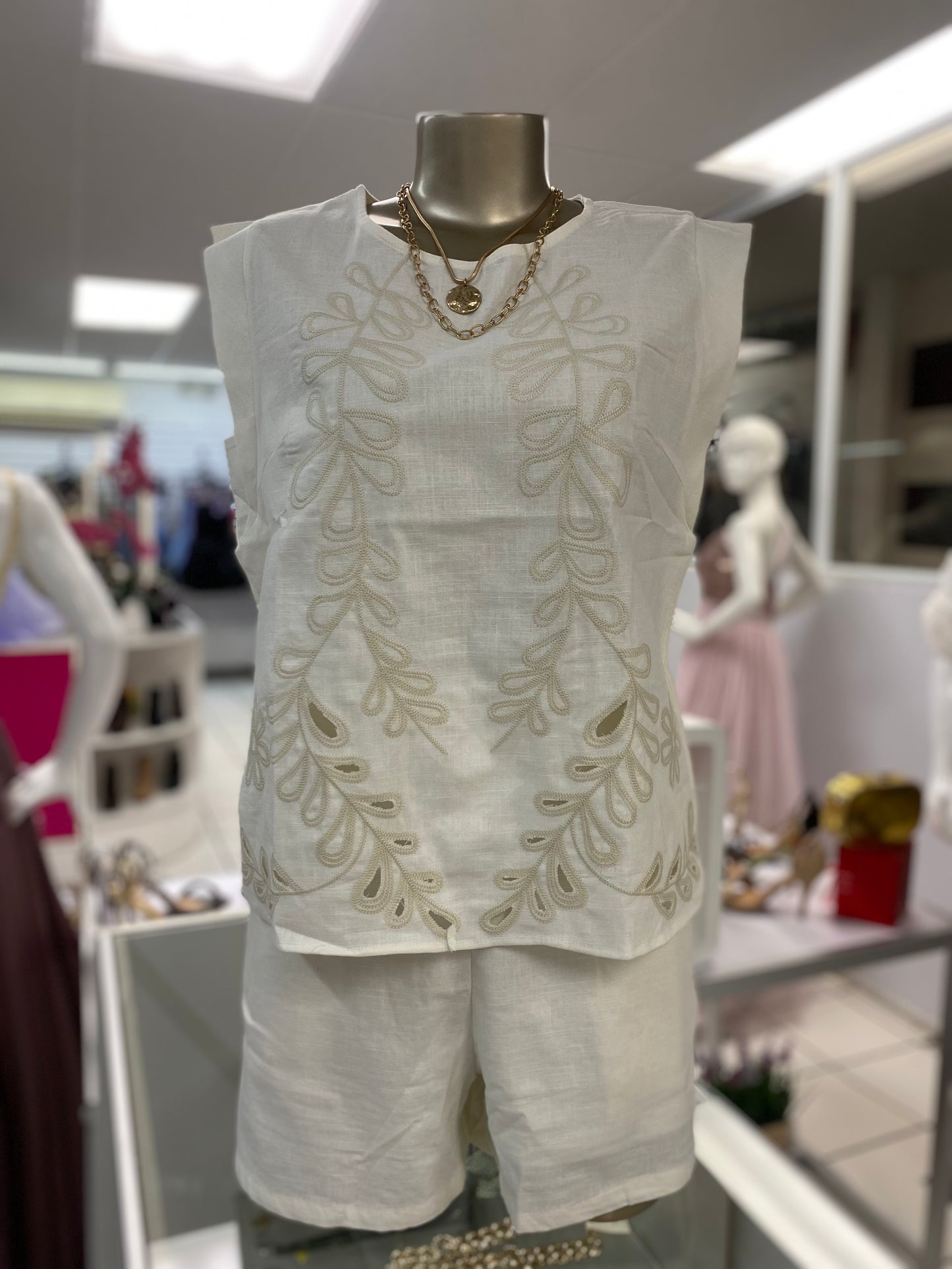 Bone white Cotton Set
