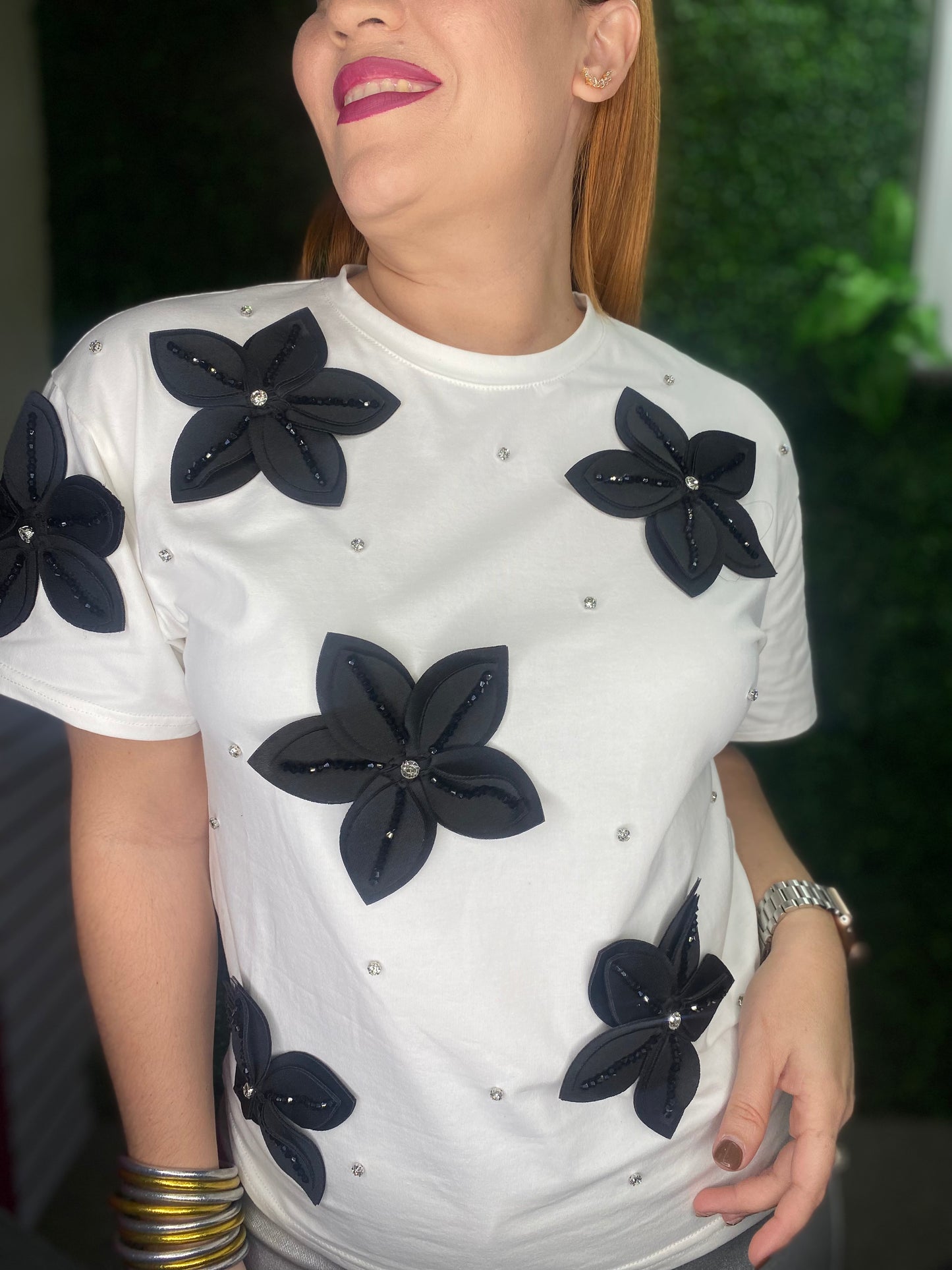 B/W Flower T-shirt