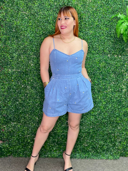 Denim Flow Romper