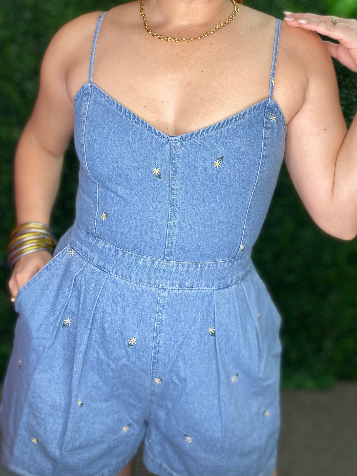 Denim Flow Romper