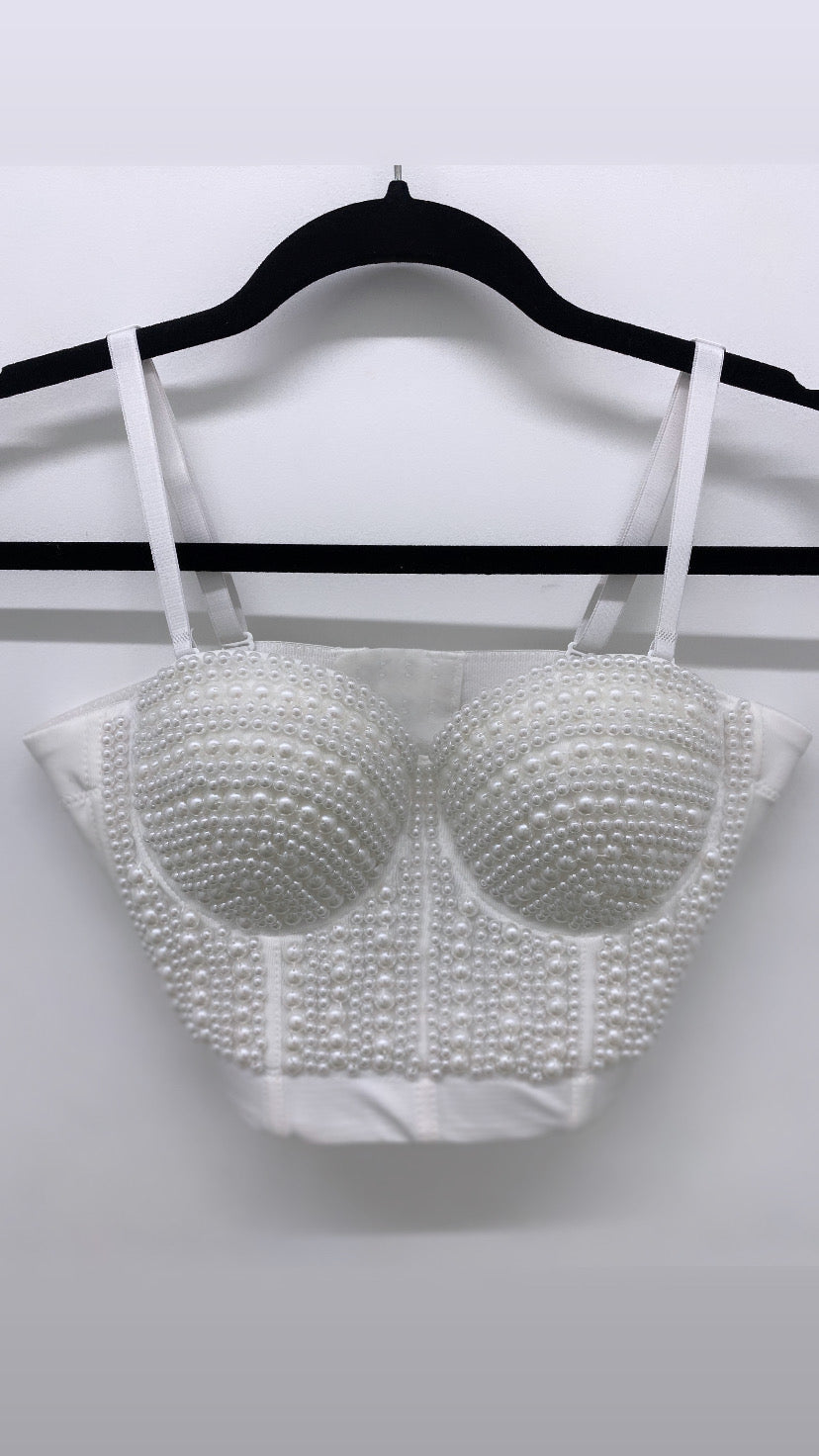 White Pearls Bustier