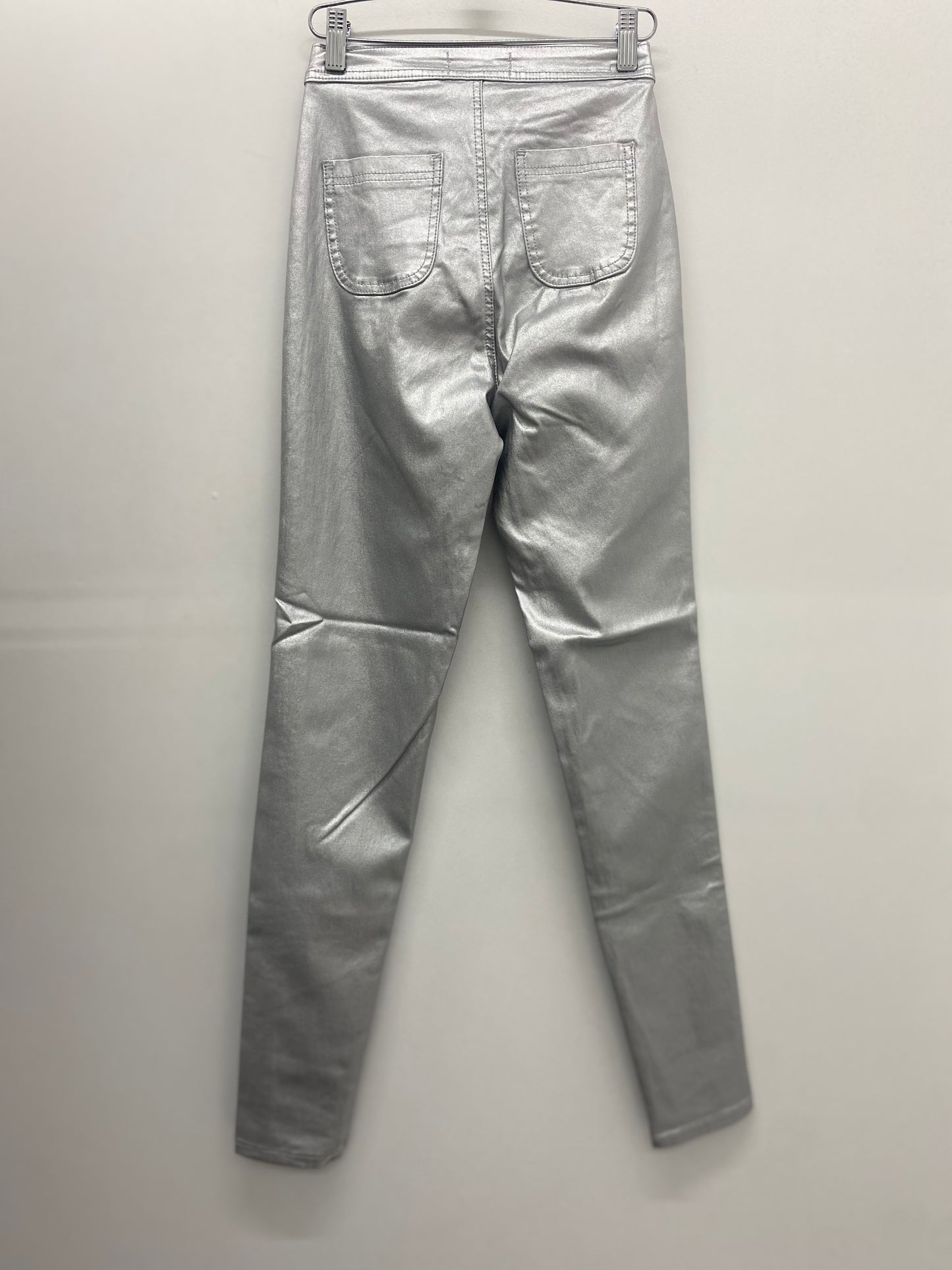 Metallic Skinny Long Pants