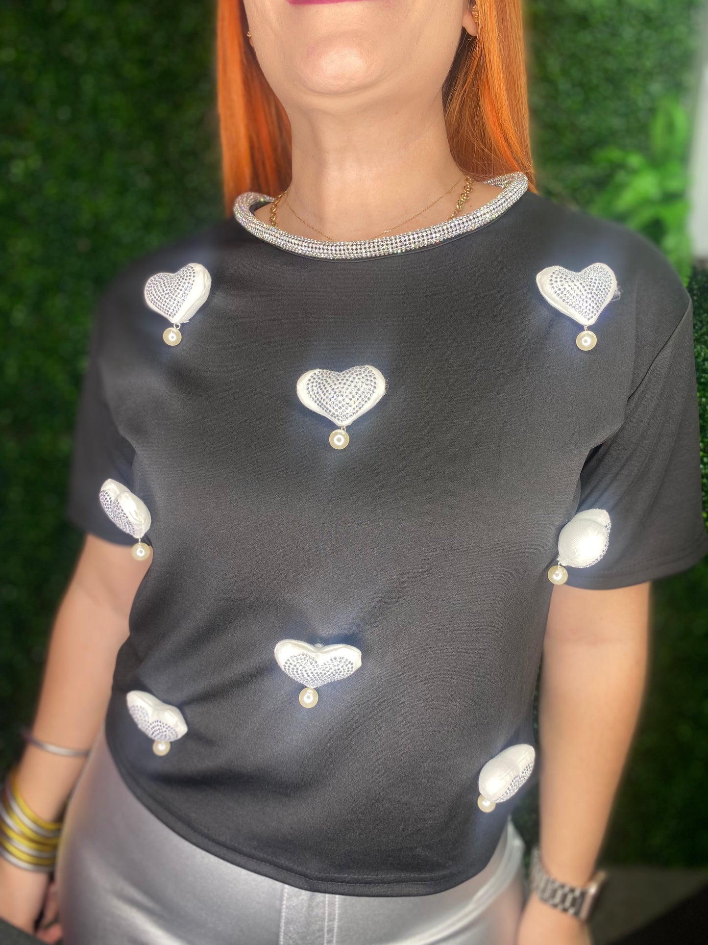 Hearts Puff Blouse