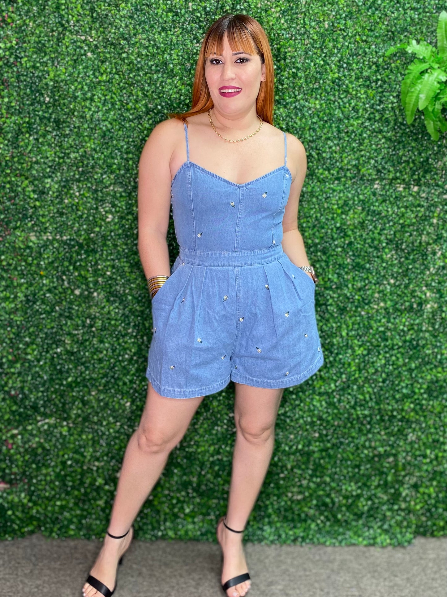 Denim Flow Romper