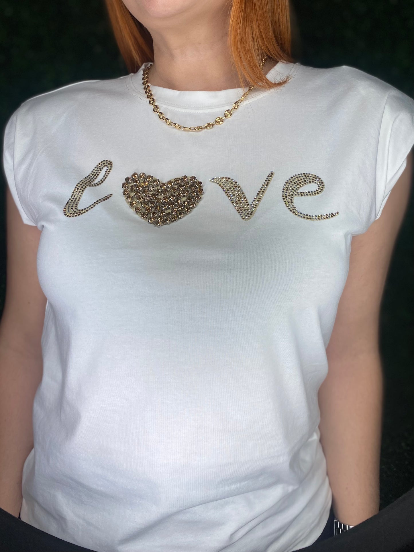 Love Shoulder Pad T-Shirt