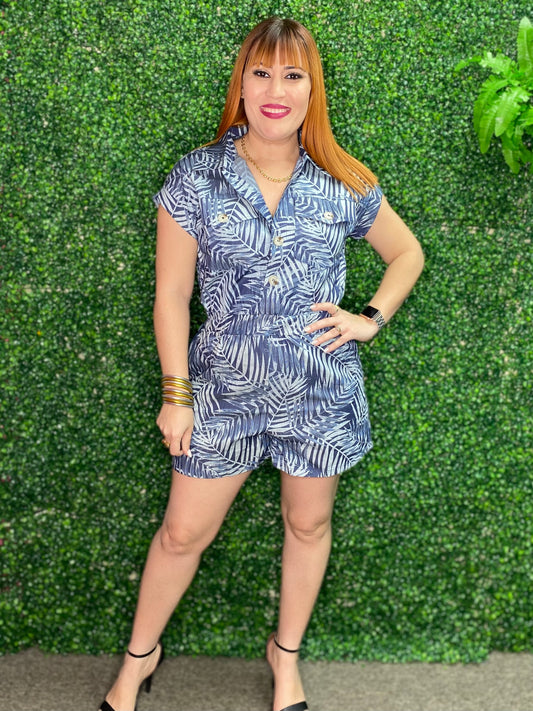 Leaf Jean Romper